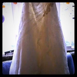 David Bridal Lace Wedding Dress with Courset Back